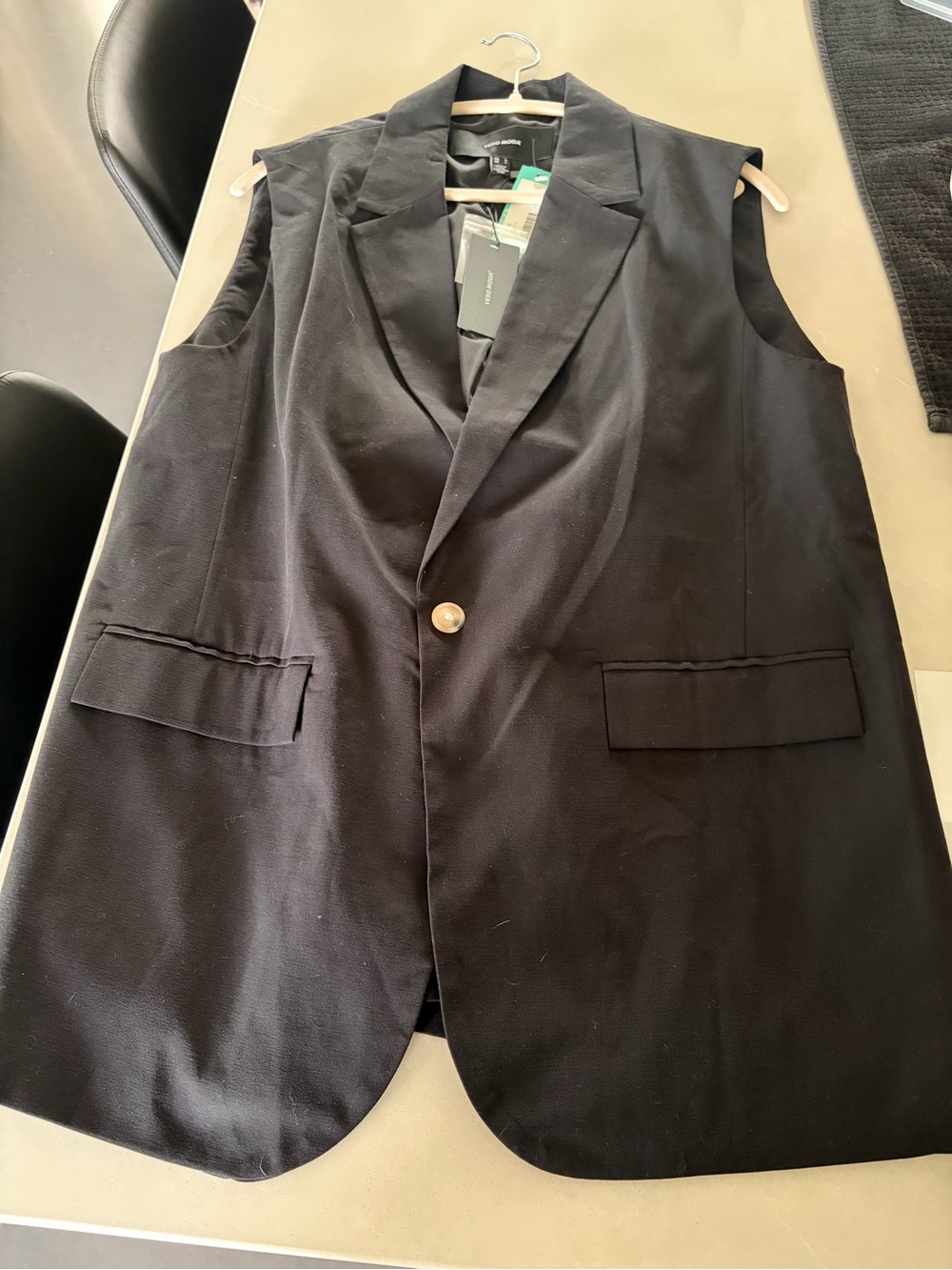 Vero Moda Black Tailored Sleeveless Blazer Vest